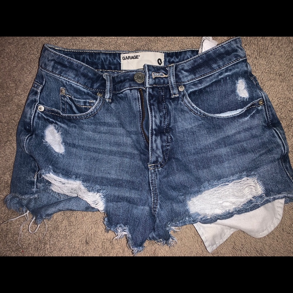 ripped jean shorts